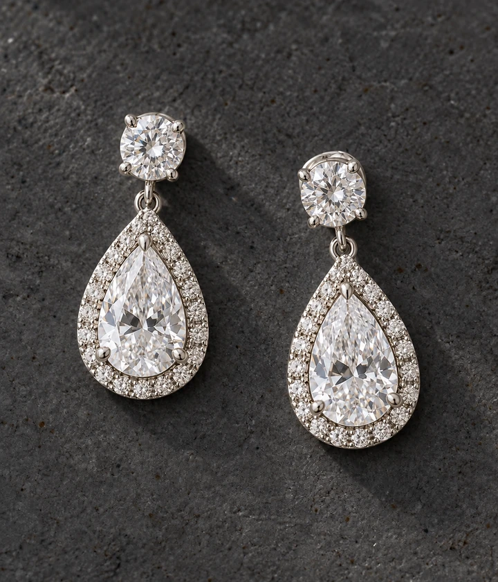Earrings Halo Earrings from Orange Star Jewelry